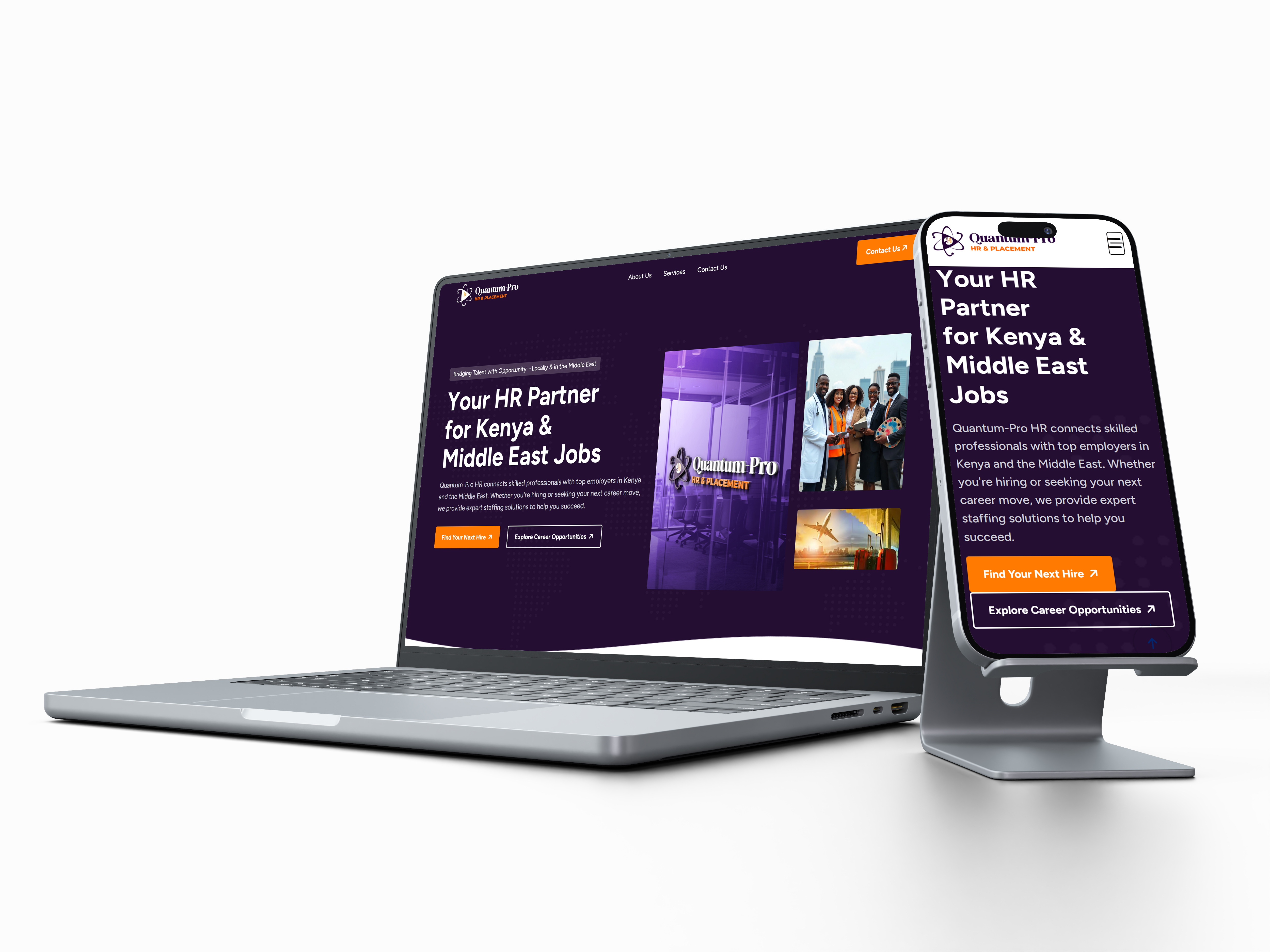 QuantumPro HR website design